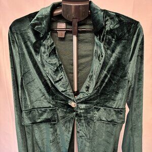 Green velvet jacket (M)